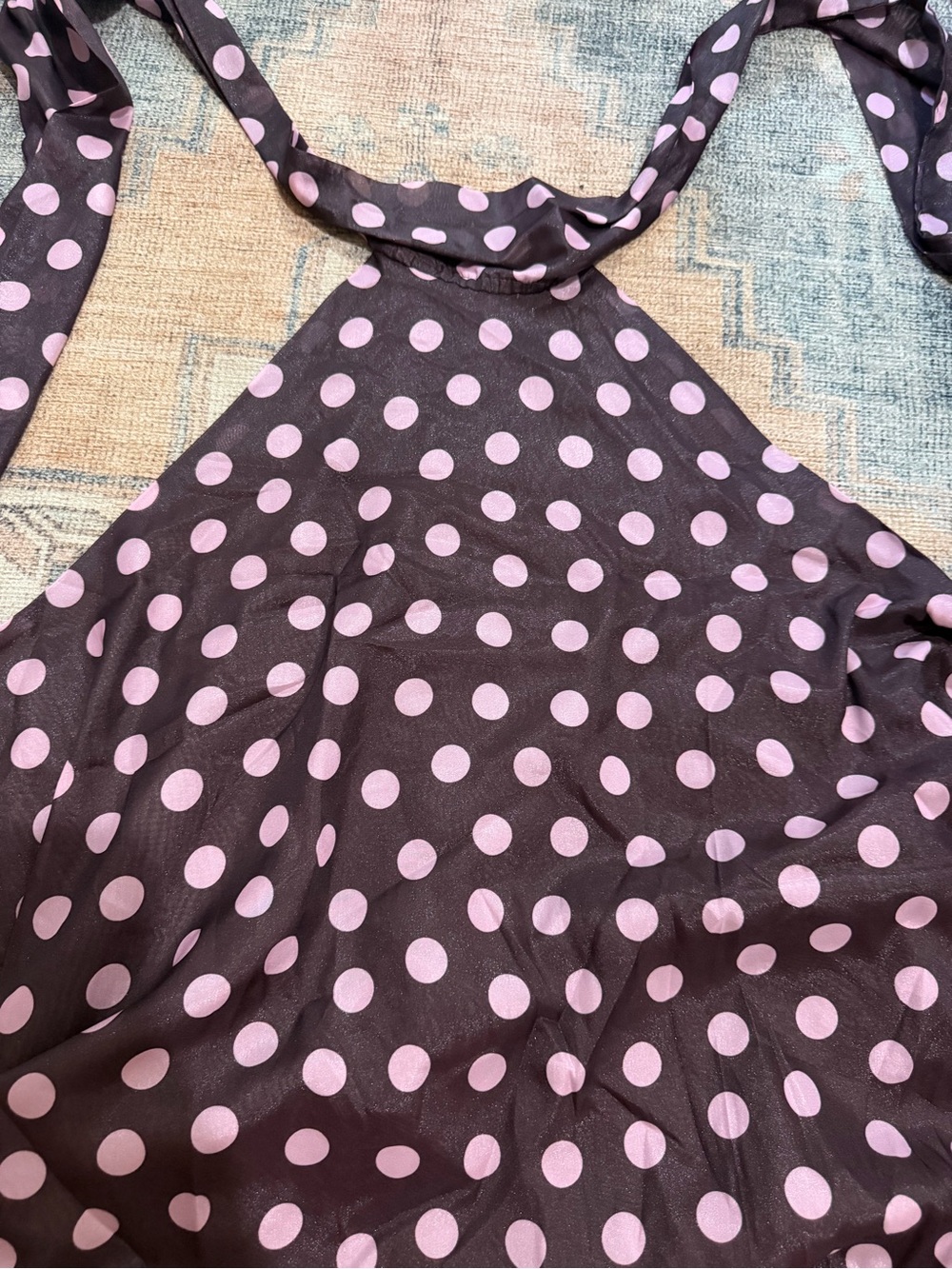 Pink Polka Dot Halter top